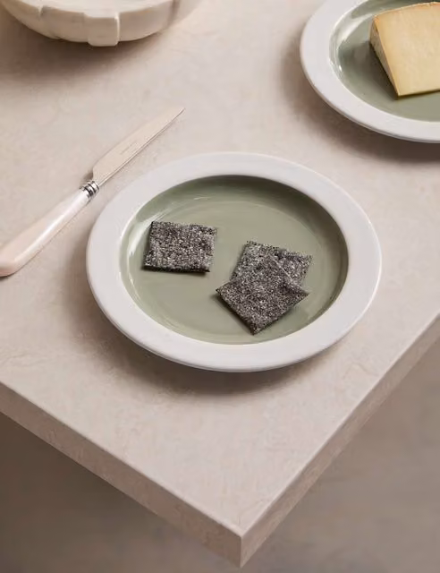 M&S x Kelly Hoppen Green Mix Contrast Stoneware Side Plate