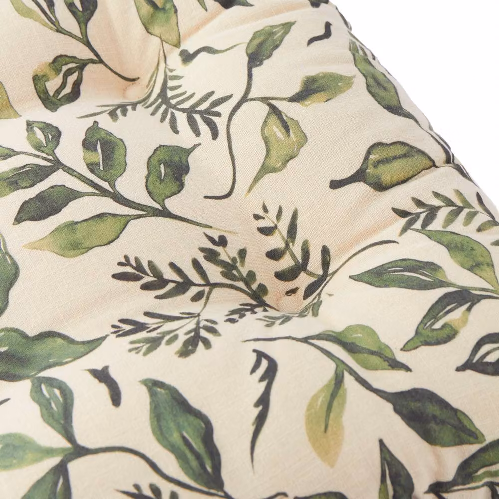 Wylder Herb Garden Reversible Botanical Slub Cotton Seat Pads, Pack of 2, Green and Multicolour, W/D/H: 40 x 40 x 40 cm – 3