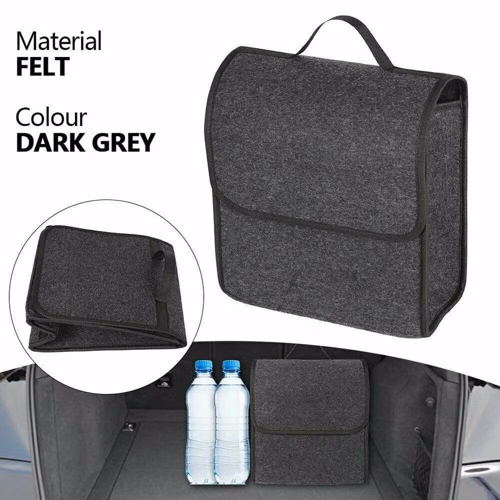FLAVORA Large Anti-Slip Car Boot Organiser in Grey, W/D/H: 50 x 50 x 50 cm – 3
