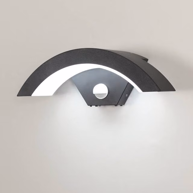 COMELY 24W LED Outdoor Wall Light with Motion Sensor, IP65 Waterproof, Black – 1