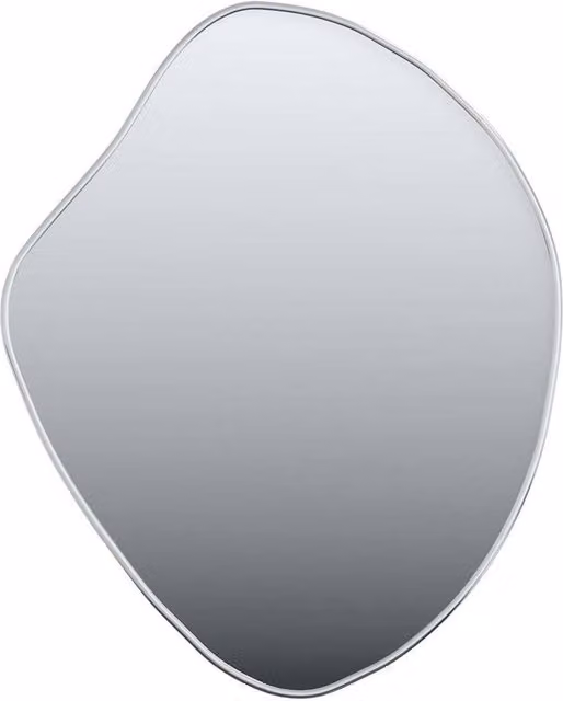 Berkfield Home Minimalist Rectangular Wall Mirror in Silver, W: 50 cm, H: 40 cm