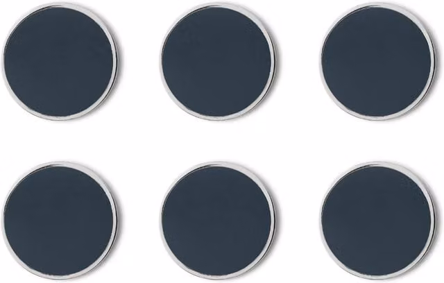 Mustard Made The Buttons Round Metal Buttons in Grey – 1