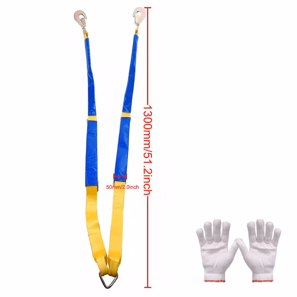 SPETLEK 1.3m Twin-Leg Vehicle Winch Recovery Strap in Blue with 2000kg Lashing Capacity – 2