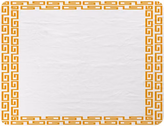 Benjamin Tate Design Golden Egyptian Border Fleece Blanket in Gold, Sand and White, W/D/H: 120 x 150 cm – 2
