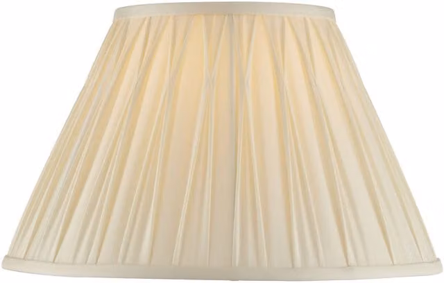 Loops Tapered Cylinder Fabric Lamp Shade in Beige and Multicolour, W/D/H: 21.3 x 21.3 x 35.5 cm