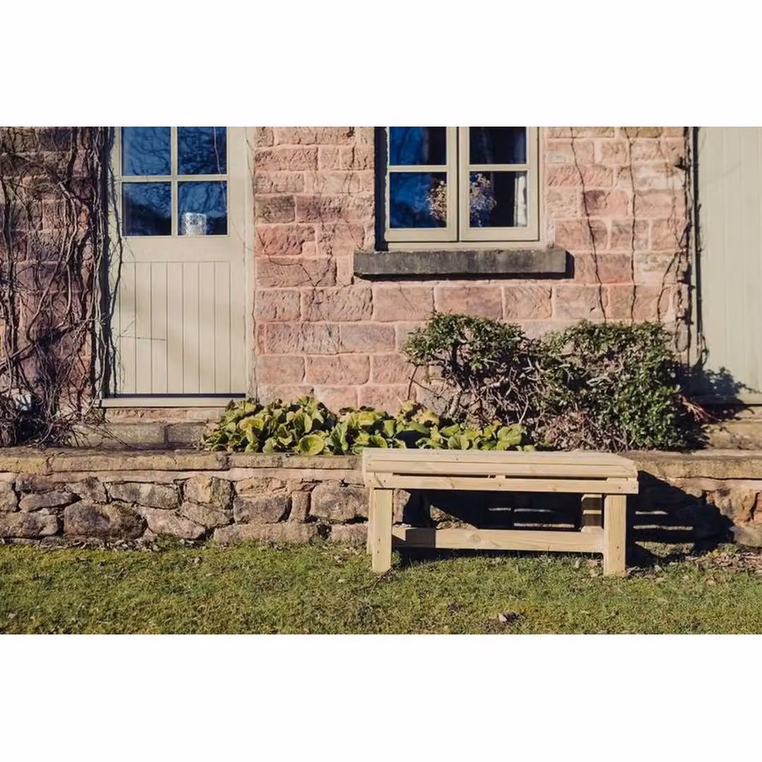Churnet Valley Garden Furniture Ltd Churnet Backless Garden Bench in Brown Wood – 2