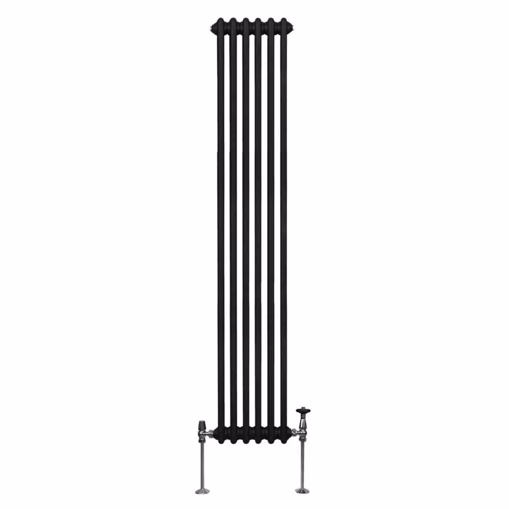 Monstershop Traditional 2 Column Steel Radiator, Black, H 180 cm x W 29.2 cm x D 7 cm – 2