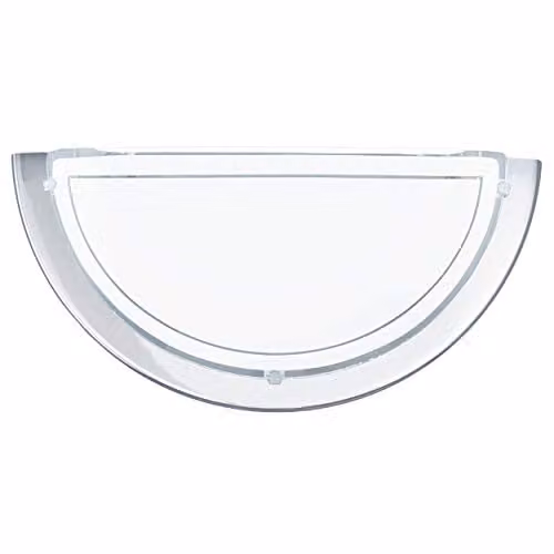 Loops Modern Wall Light in Chrome with White and Transparent Glass Shade, E27 Bulb Compatible