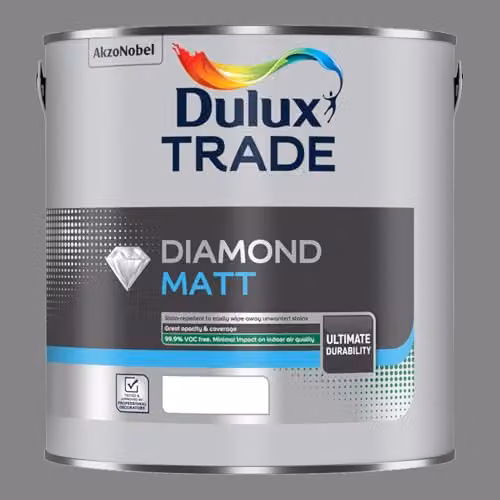 Dulux Trade Diamond Matt Paint in Urban Obsession Grey, 2.5 l
