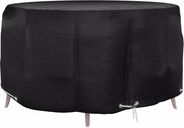 Berkfield Home Round Garden Furniture Cover with 10 Eyelets, Black, Diameter: 230 cm, Height: 90 cm – 1