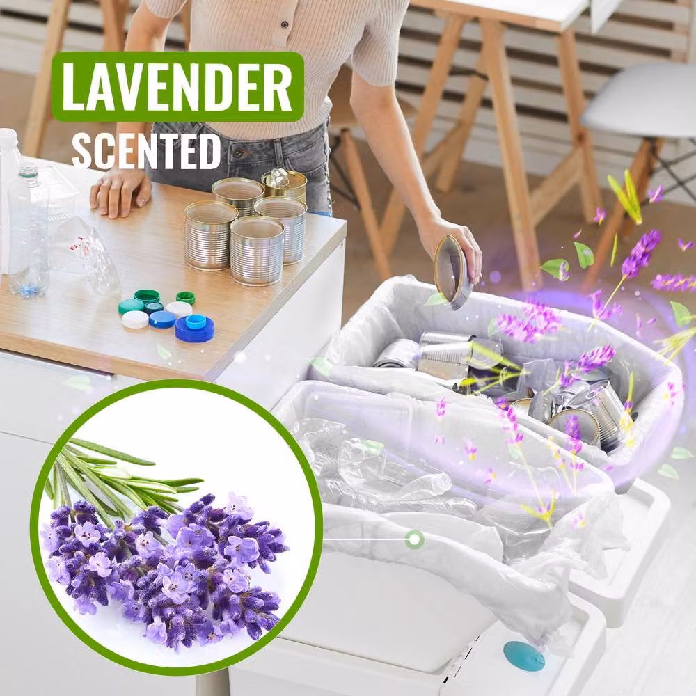 ECOBAG Lavender Scented Bin Liners, 20 Pack, 20L, White – 5