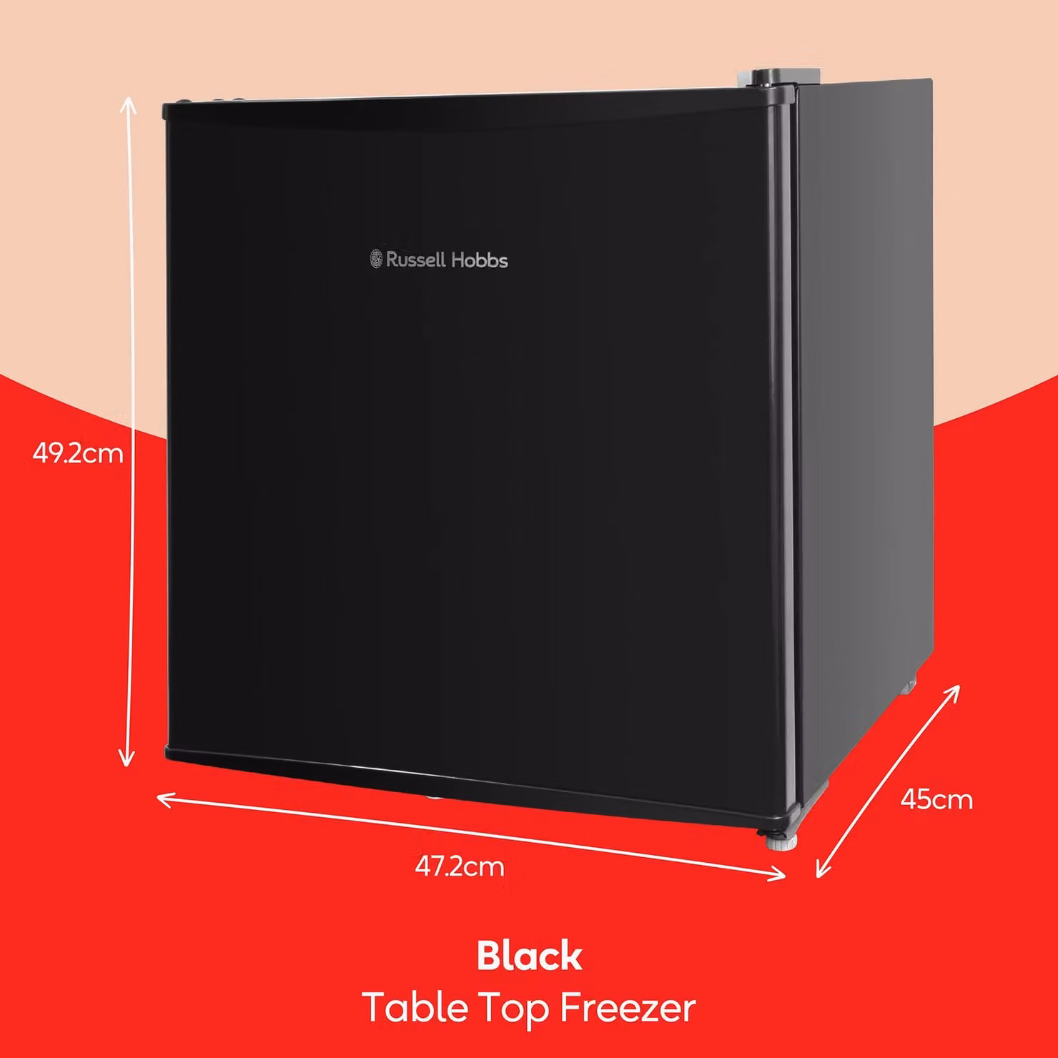 Russell Hobbs 31L Mini Upright Table Top Freezer in Black – 2