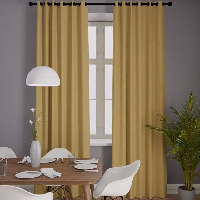 Terrys Made to Measure Blackout Eyelet Curtain Panel in Sunflower Yellow