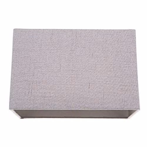 Happy Homewares Modern Rectangular Grey Linen Fabric Lamp Shade, Width: 30 cm – 1