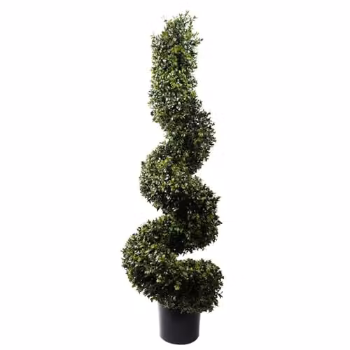 UV Protected Green Artificial Topiary Tree, H 120 x W 40 x D 40 cm