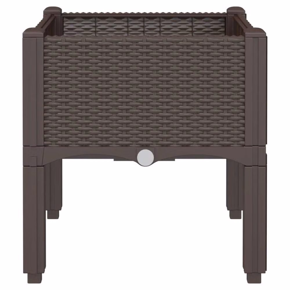 Berkfield Home Garden Planter with Legs, Brown, W/D/H: 40 x 40 x 42 cm – 3