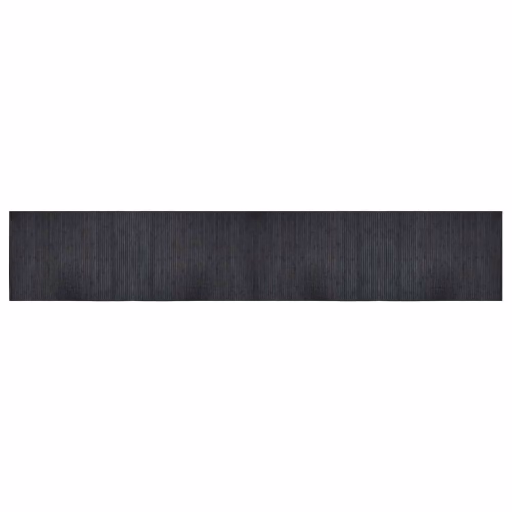 Berkfield Home Rectangular Grey Bamboo Rug W: 70 cm, L: 400 cm – 1