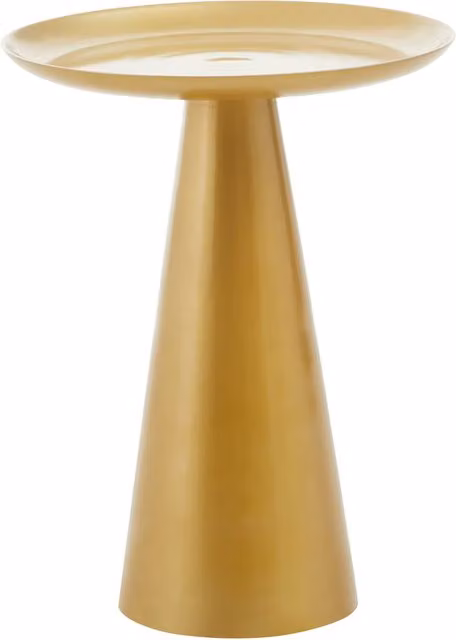 Interiors by Premier Pali Round Side Table in Gold Matt Metal