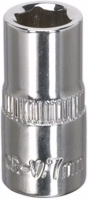 Loops 7mm Forged Steel Drive Socket 1/4 inch Square Drive in Silver Chrome Vanadium – 1