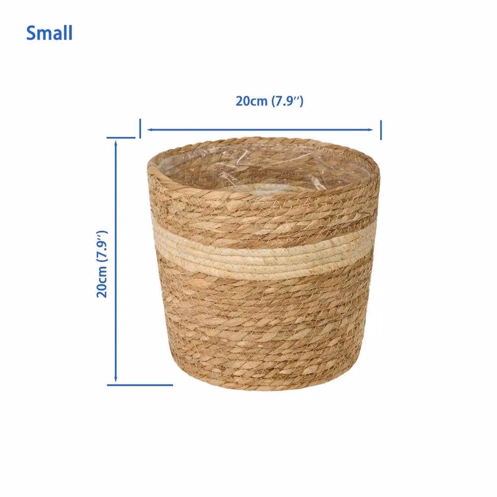 SPETLEK Small Natural Seagrass Indoor Planter and Storage Basket in Beige – 2