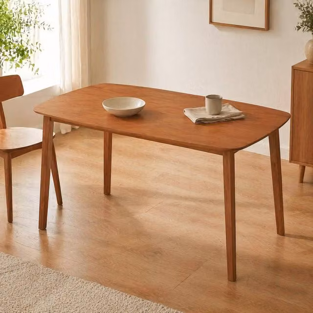 STILVORA Rustic Rectangular Pine Dining Table in Brown, Seats Six, H 76 cm x W 180 cm x D 80 cm