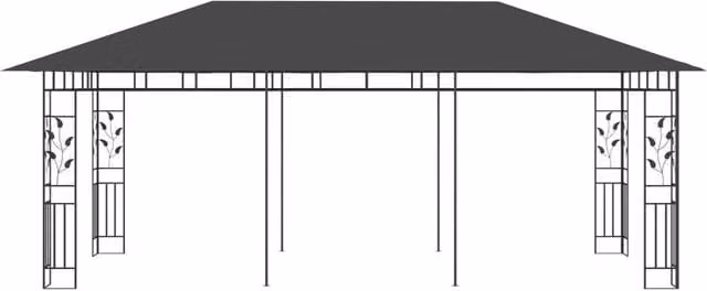 Berkfield Home Gazebo with Mosquito Net, Anthracite, W/D/H: 300 x 300 x 273 cm – 1