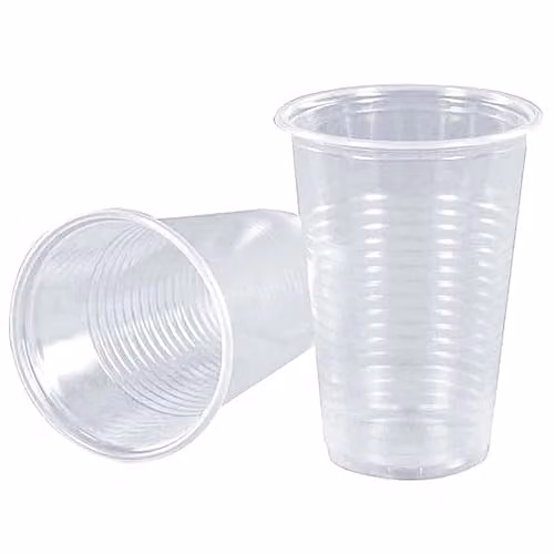 KAV Transparent Plastic Tumbler Cups, 180 ml