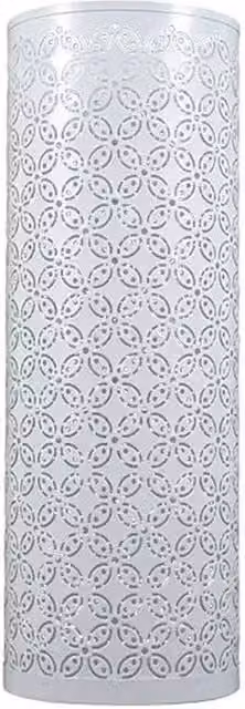 FLAVORA White Metal Umbrella Stand Rack with Drip Tray for Indoor Use, H 100 cm x W 15 cm x D 15 cm