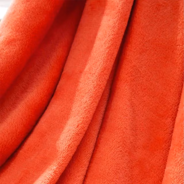 Brentfords Super Soft Fleece Blanket in Orange, W/D/H: 120 x 150 cm