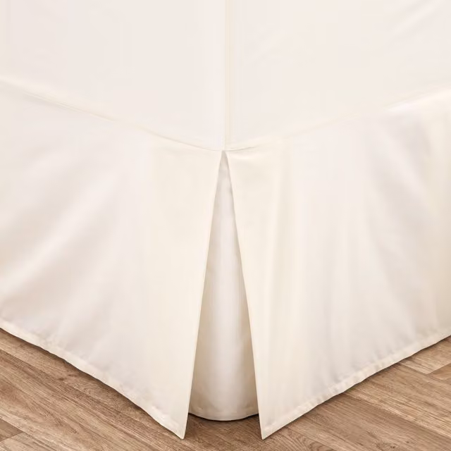 Catherine Lansfield Easy-Iron Percale Cotton Valance Bed Linen Fitted Sheet in Beige