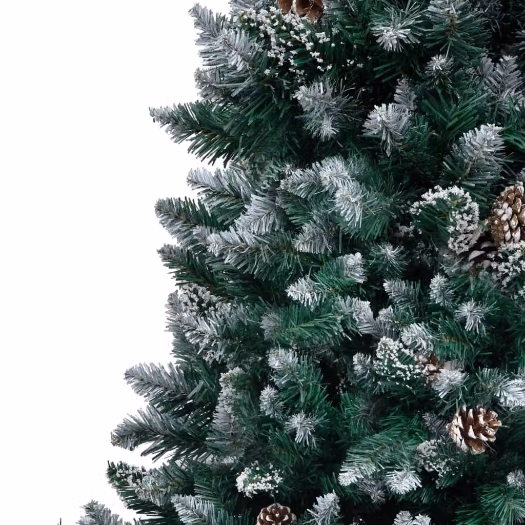 Berkfield Home Artificial Christmas Tree with Pine Cones and White Snow, Green, Height: 240 cm – 3