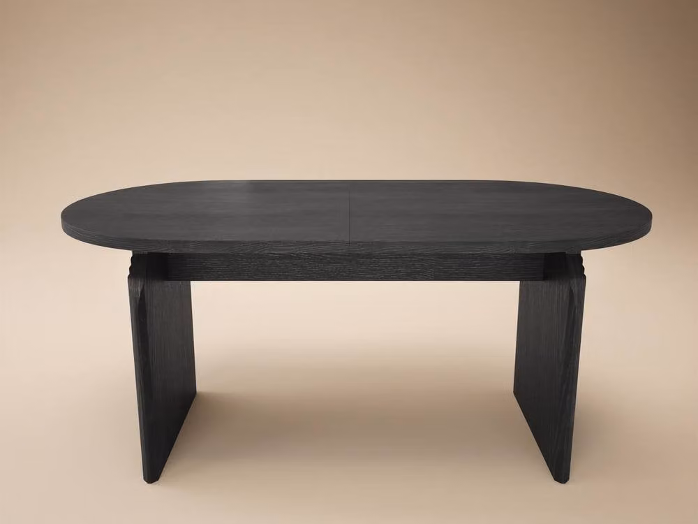Solace+Co Varm Black Extendable Oval Dining Table and Bench Set – 3