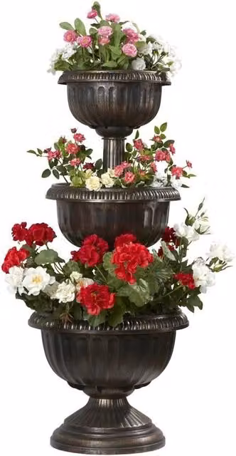 Garden Gear Three-Tier Chelsea Ornamental Planter in Bronze
