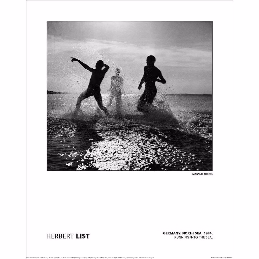 Magnum Herbert List Germany North Sea 1934 Paper Poster in Black, W: 50 cm, H: 40 cm, D: 0.21 cm – 2