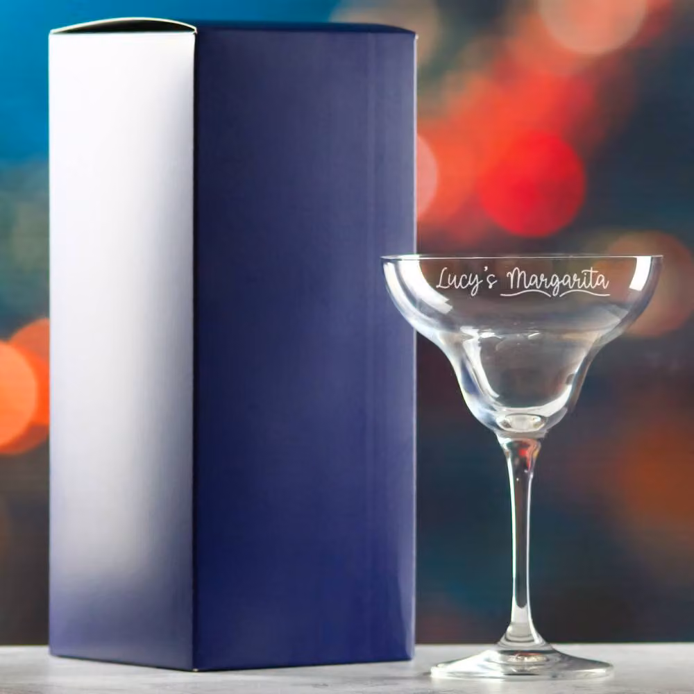 Uniqueful Personalised Infinity Margarita Cocktail Glass with Name Design in Clear Glass – 2