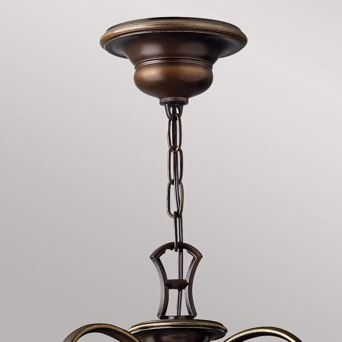 Netlighting Cello 9 Light Multi Arm Chandelier in Antique Bronze and Brown with Faux Alabaster Glass – 2