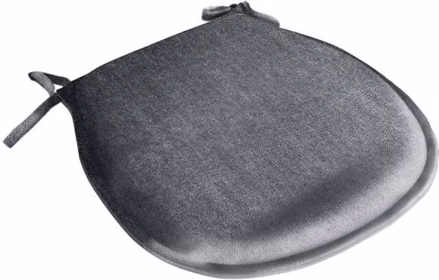 Terrys Grey Round Water Resistant Outdoor Seat Pad, W/D/H: 42 x 42 x 1 cm