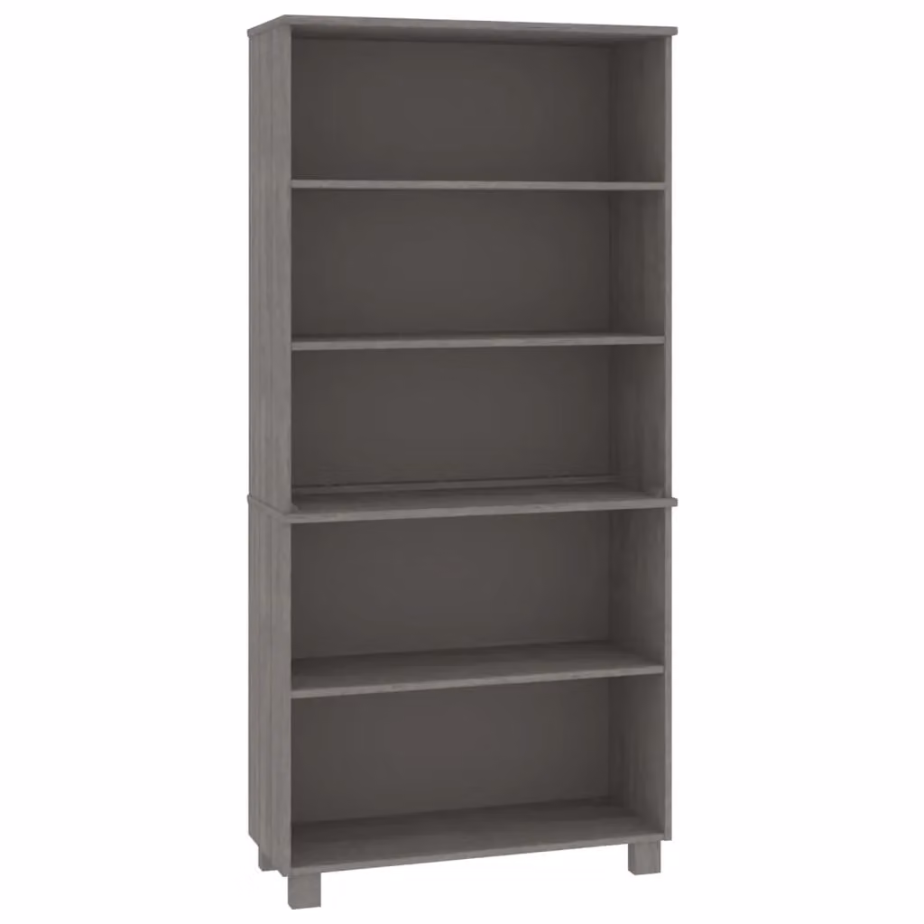 Berkfield Home HAMAR Highboard in Light Grey Solid Pine Wood – 2