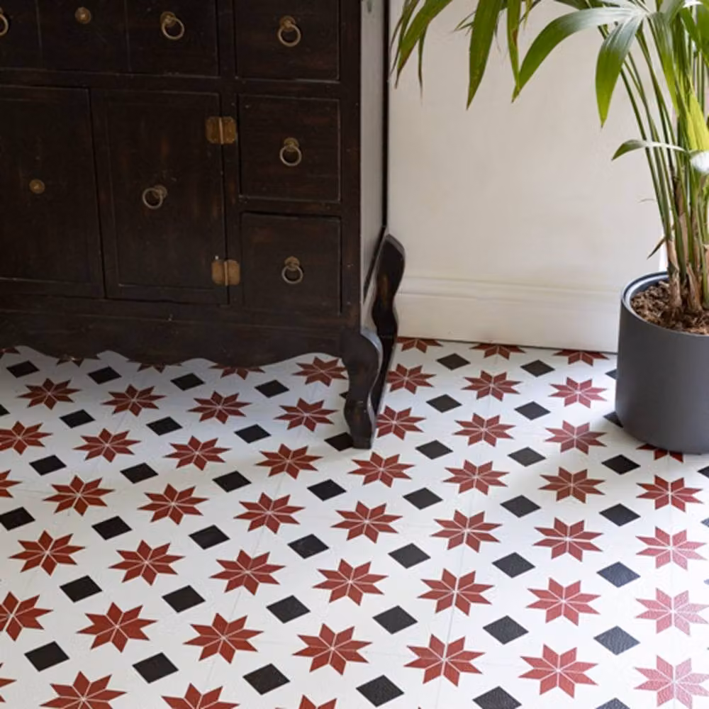 FloorPops Orion Self Adhesive Vinyl Floor Tiles, White, Pack of 10 (0.93sqm), W/D/H: 30.48 x 30.48 x 30.48 cm – 5