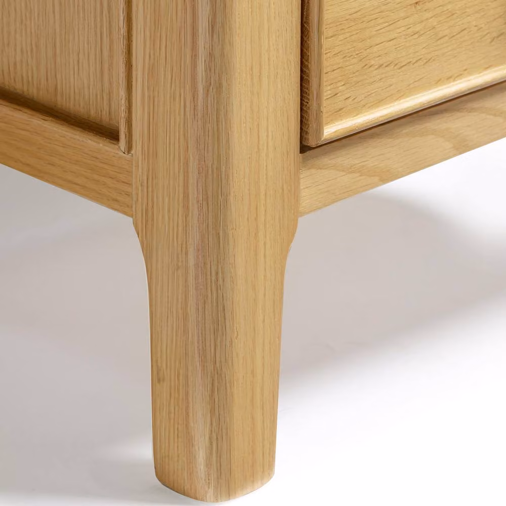 FurnitureboxUK Belle 4 Drawer Tall Solid Oak Small Chest of Drawers in Light Brown – 3