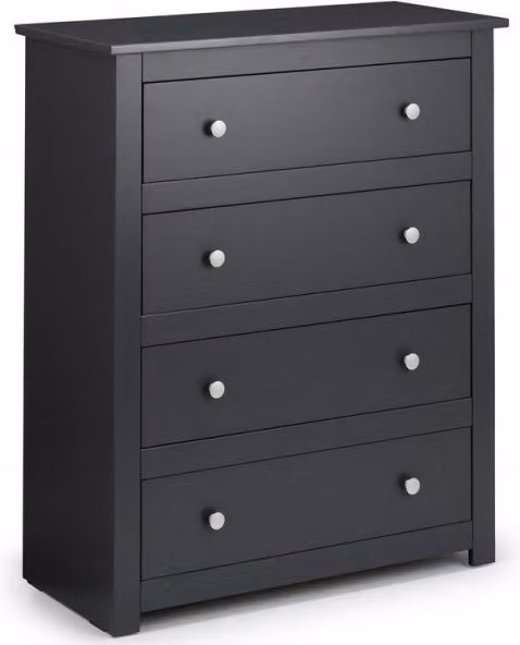 Julian Bowen Radley 4 Drawer Chest in Anthracite, H 85 cm x W 40 cm – 7