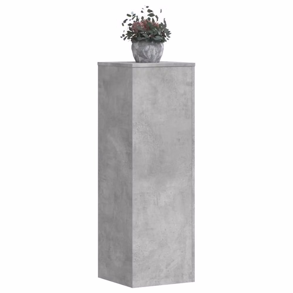 Berkfield Home Plant Stand in Concrete Grey, MDF, W/D/H: 33 x 33 x 100 cm – 2