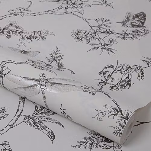 Graham & Brown Nature Trail White Mica Floral Wallpaper Roll – 2