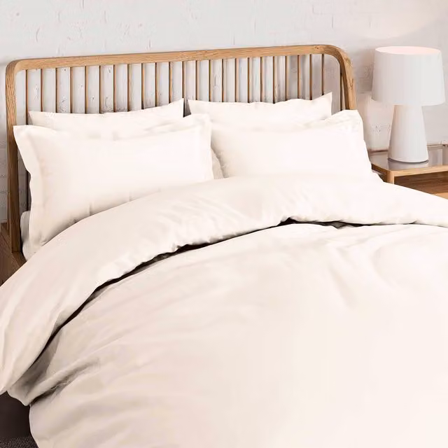 Bedeck Luxury Chalk Cream 500 Thread Count 100% Cotton Double Duvet Cover – 1