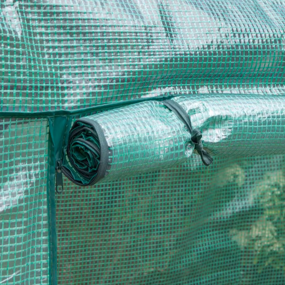 Samuel Alexander Green Outdoor Greenhouse with Steel Frame and PE Cover, W: 100 cm, H: 155 cm – 2