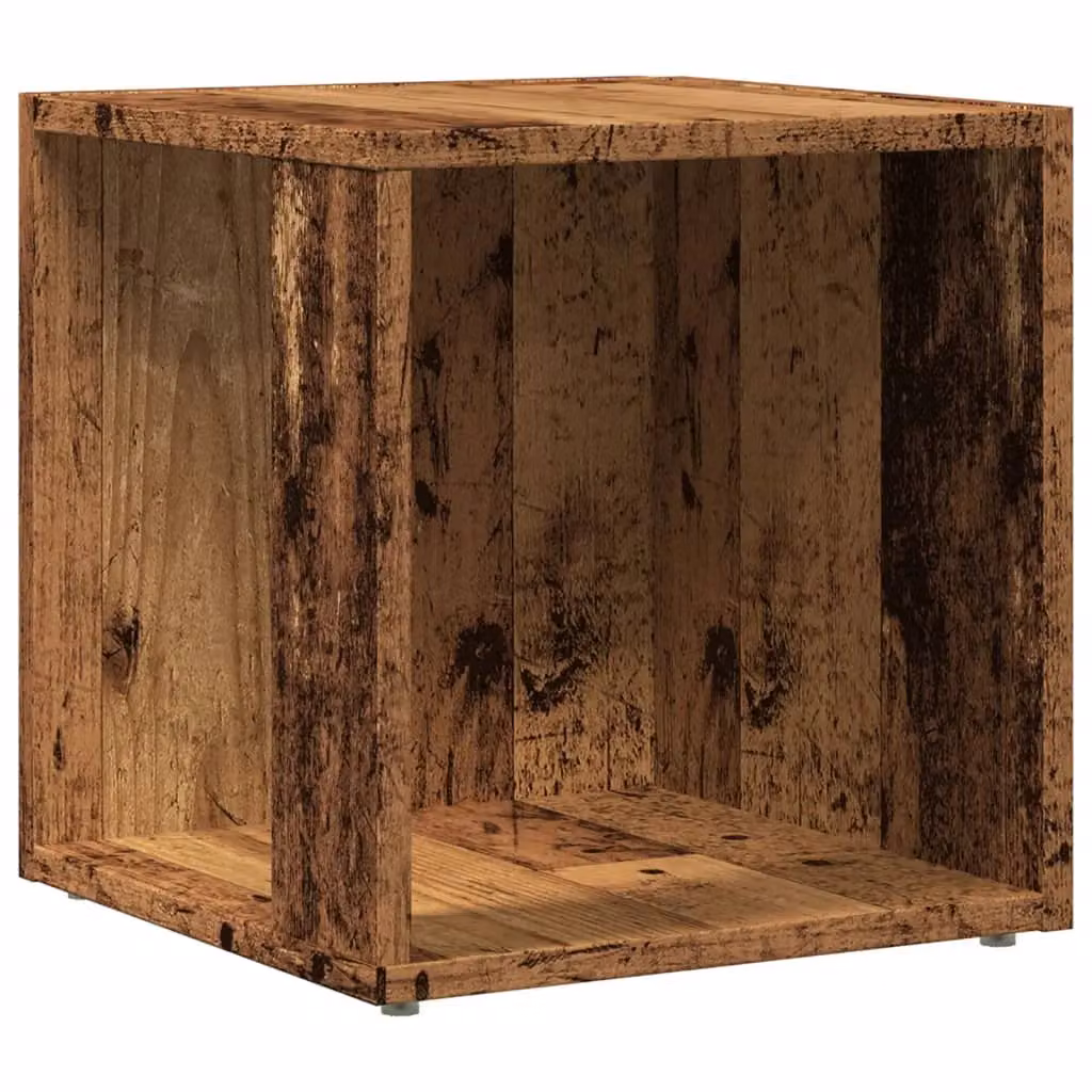 Berkfield Home Old Wood Side Table in Brown, W/D/H: 33 x 33 x 34 cm – 2