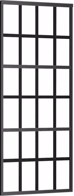Berkfield Home Sliding ESG Glass and Aluminium Door, Black, W: 76 cm, H: 205 cm – 1
