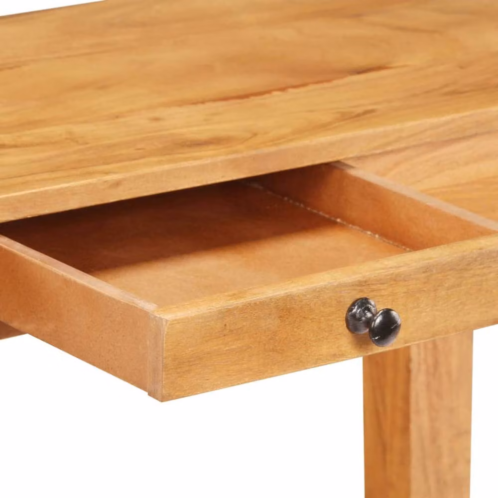 Berkfield Home Rustic Solid Acacia Wood Console Table in Brown, W/D/H: 100 x 40 x 76 cm – 2