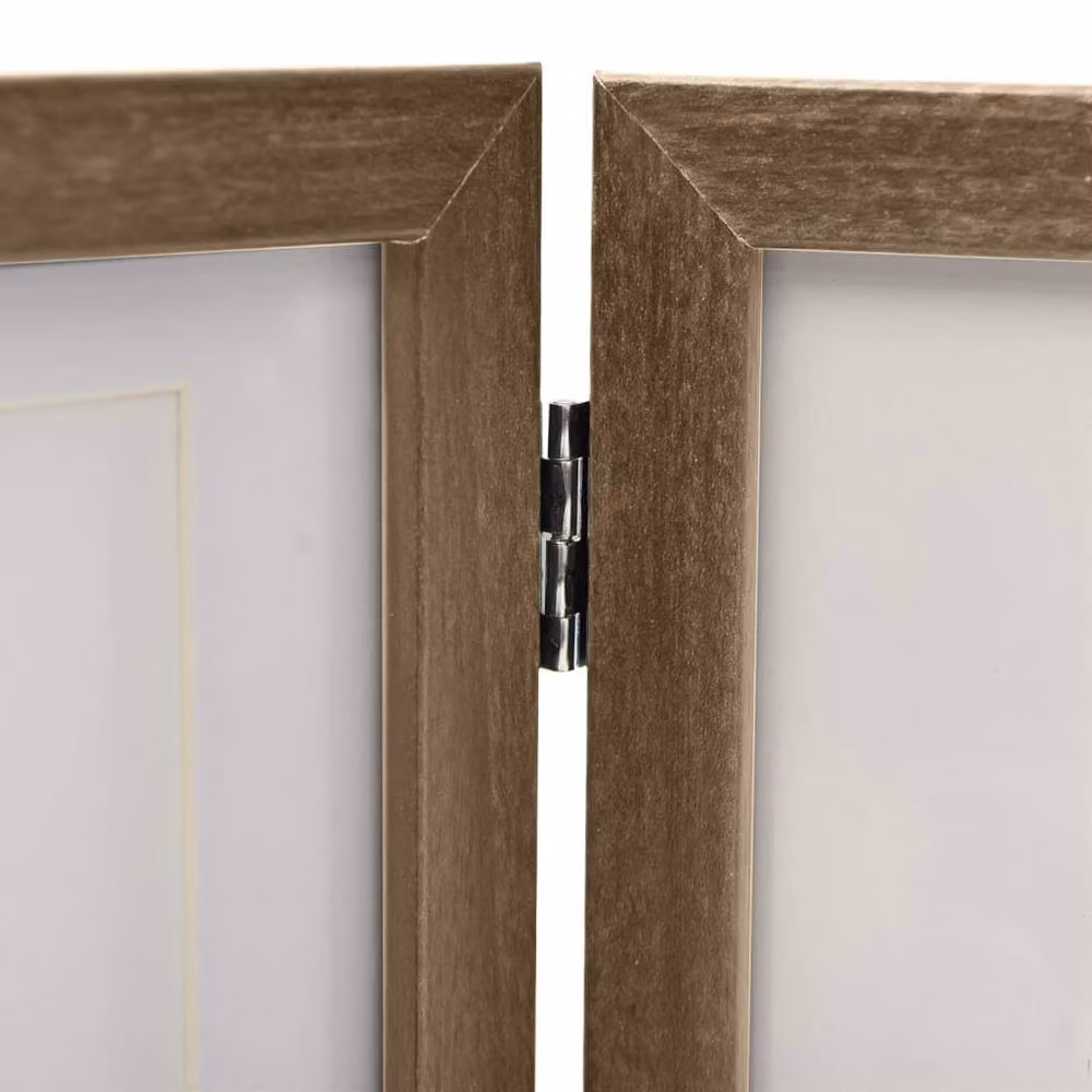 Berkfield Home Trifold Photo Frame Collage in Light Brown, W: 22 cm, H: 15 cm – 5