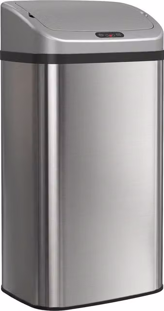 HOMCOM 48L Stainless Steel Sensor Bin in Silver-Tone